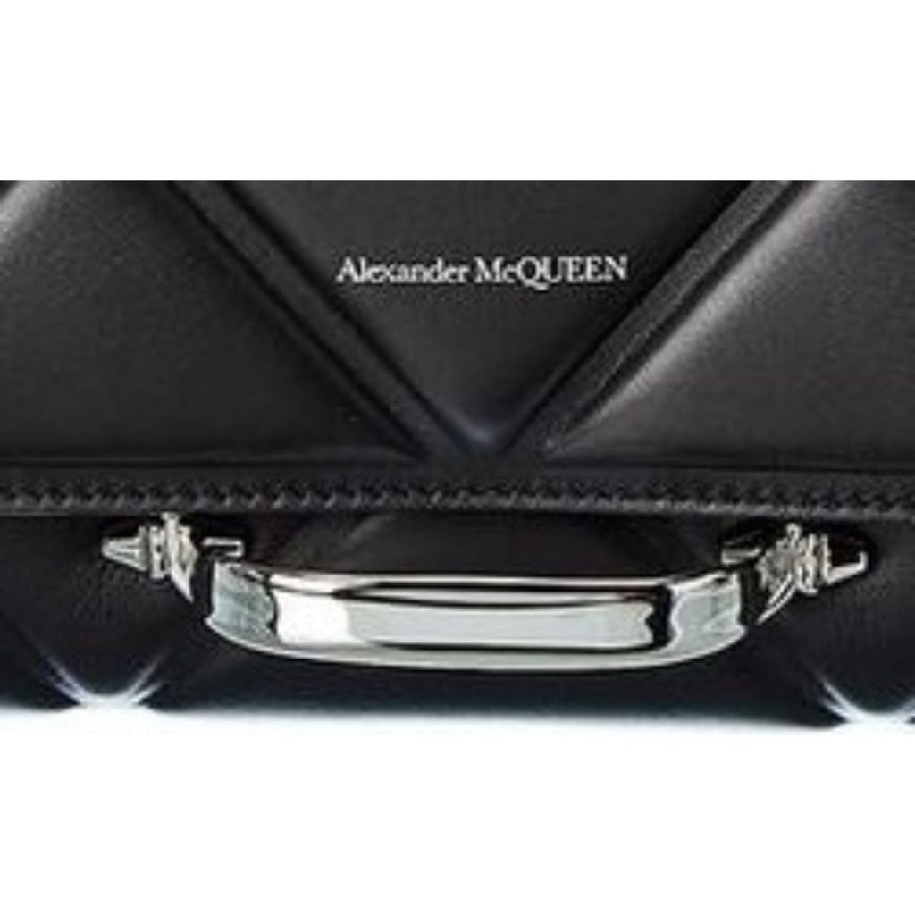 Alexander McQueen The Story Black Leather Quilted Shoulder Bag 631473 at_Queen_Bee_of_Beverly_Hills