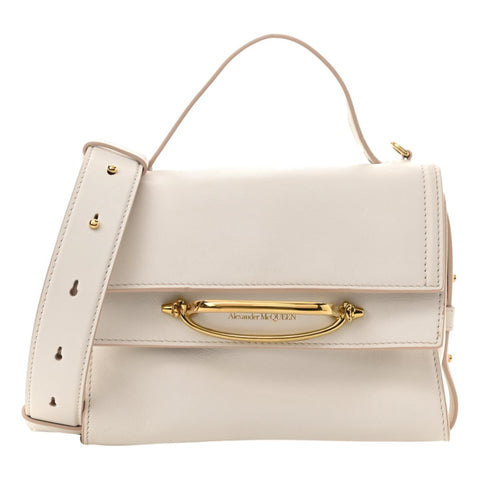 Alexander McQueen The Story Ivory Leather Small Handbag 610021 at_Queen_Bee_of_Beverly_Hills