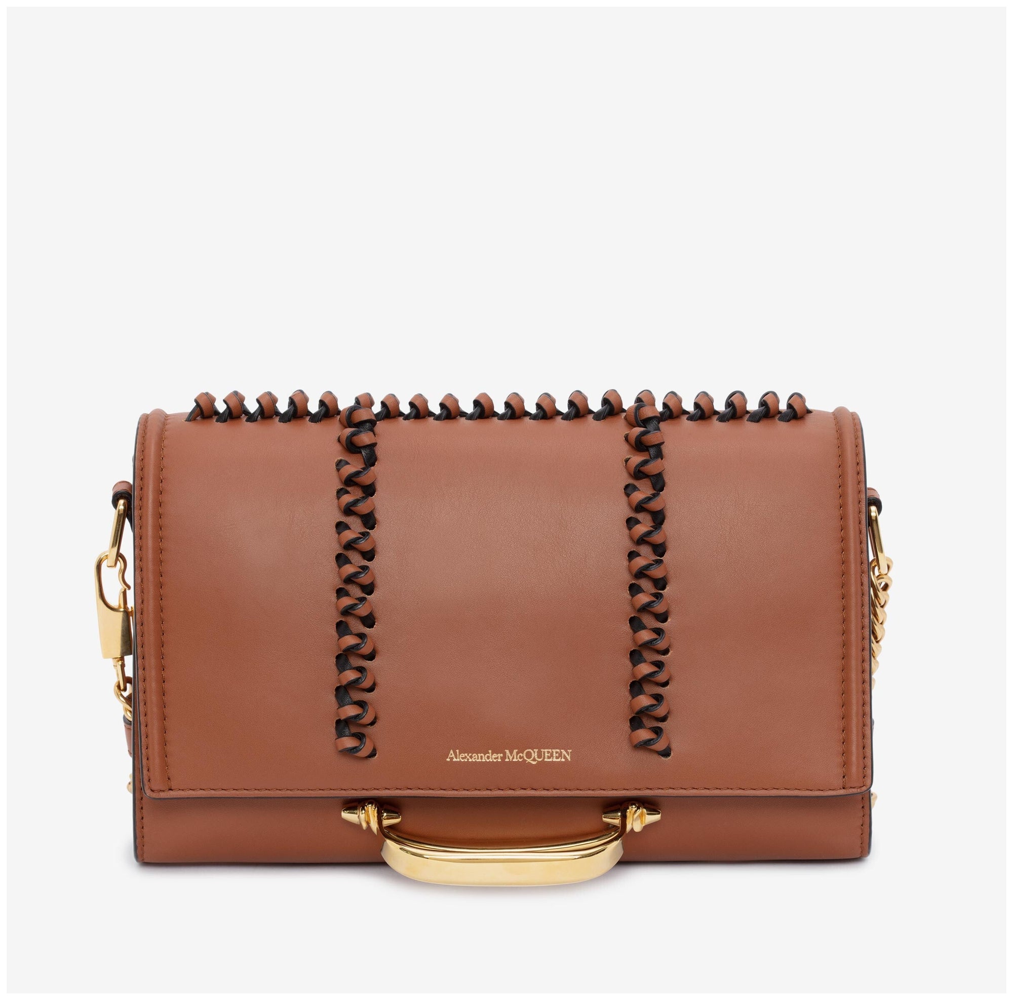 Alexander McQueen The Story Knotted Brown Handbag 631472 at_Queen_Bee_of_Beverly_Hills