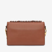 Alexander McQueen The Story Knotted Brown Handbag available at Queen Bee of Beverly Hills