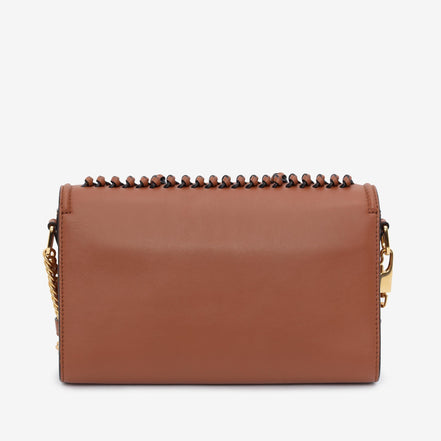 Alexander McQueen The Story Knotted Brown Handbag available at Queen Bee of Beverly Hills