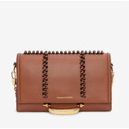 Alexander McQueen The Story Knotted Brown Handbag available at Queen Bee of Beverly Hills