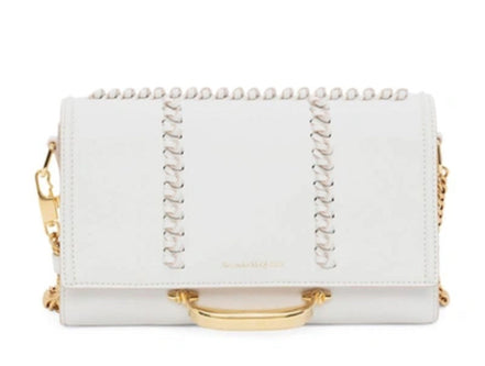 Alexander McQueen The Story Whipstitch Leather Shoulder Bag available at Queen Bee of Beverly Hills