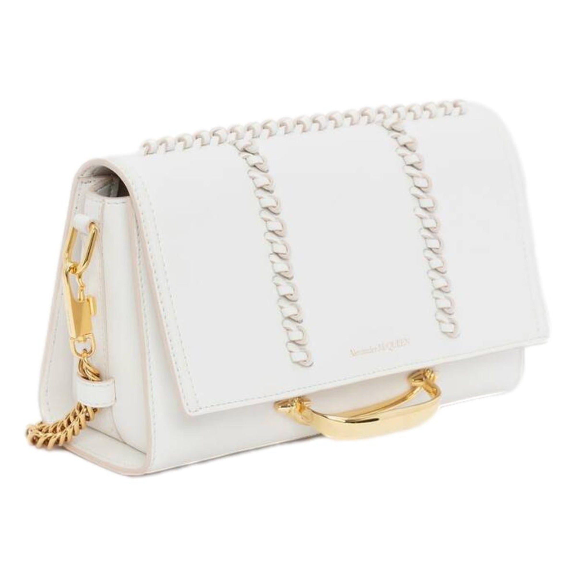 Alexander McQueen The Story Whipstitch Leather Shoulder Bag available at Queen Bee of Beverly Hills