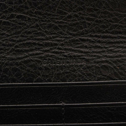 Balenciaga Antracite Grey Arena Leather Long Wallet available at Queen Bee of Beverly Hills
