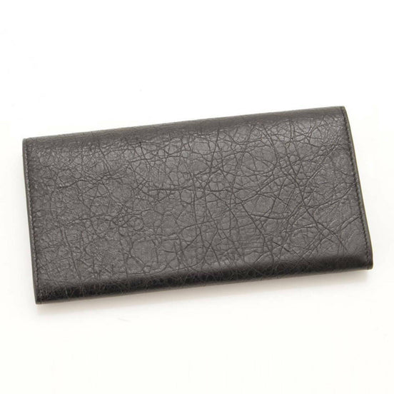 Balenciaga Antracite Grey Arena Leather Long Wallet available at Queen Bee of Beverly Hills