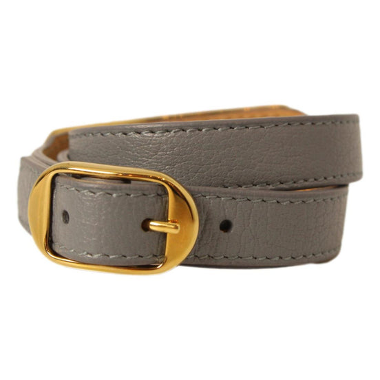 Balenciaga Arena Bleu Acier Shiny Goat M Leather Wrap Bracelet available at Queen Bee of Beverly Hills