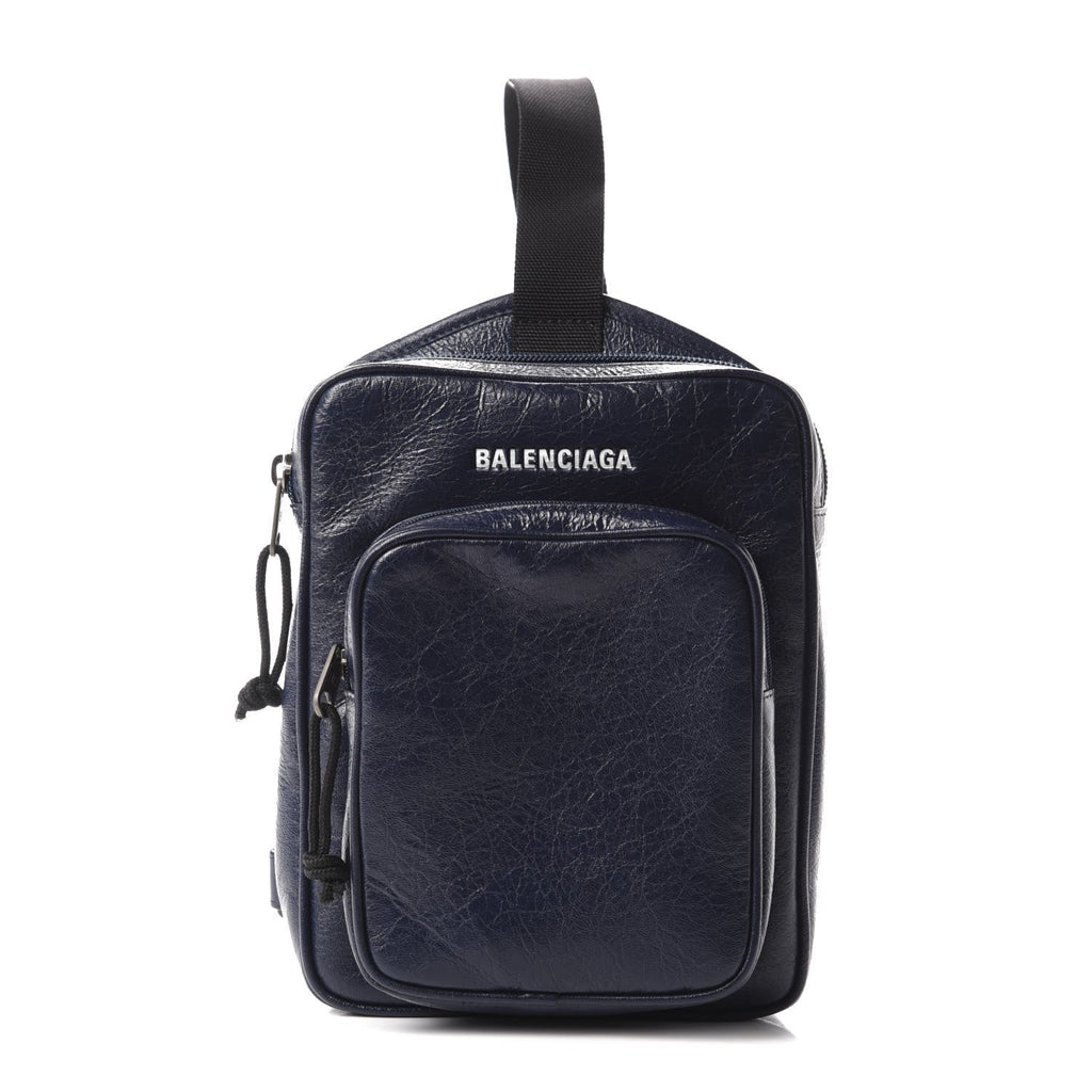 Skygge magnet margen Balenciaga Arena Blue Lambskin Leather Backpack Bag 620260 – Queen Bee of  Beverly Hills