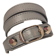 Balenciaga Arena Grey Lambskin Leather Wrap Bracelet available at Queen Bee of Beverly Hills