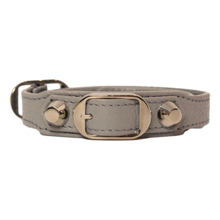 Balenciaga Arena Grey Lambskin Leather Wrap Bracelet available at Queen Bee of Beverly Hills