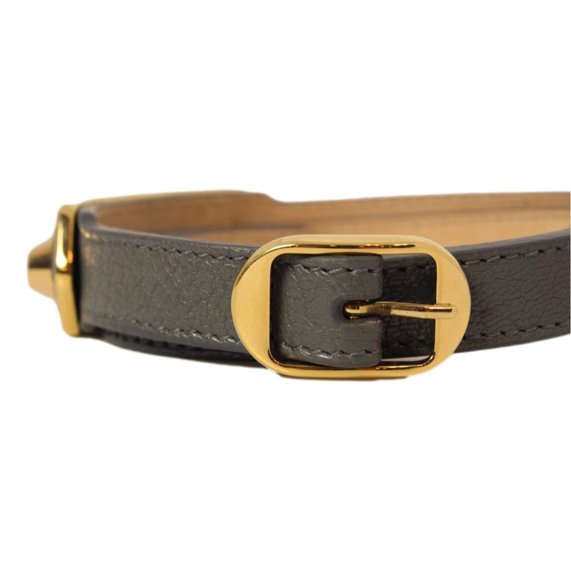 Balenciaga Arena Triple Wrap Bracelet Dark Grey Studded Leather Small available at Queen Bee of Beverly Hills