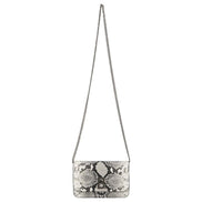 Balenciaga B Python Print Calfskin Leather Wallet on Chain Bag available at Queen Bee of Beverly Hills