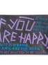 Balenciaga Bazar Graffiti Purple Blue Black Arena Leather Pouch available at Queen Bee of Beverly Hills