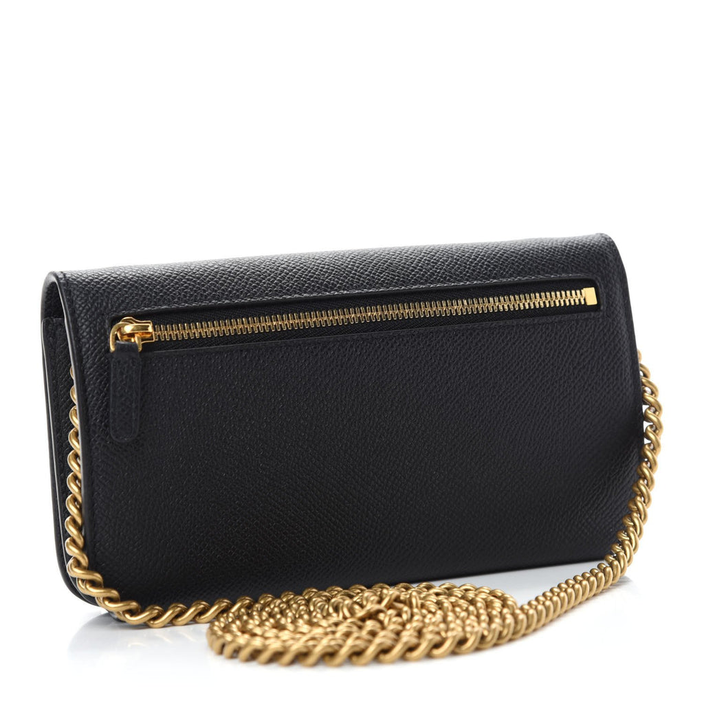 Coin Purse on Chain Black Gold