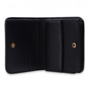 Balenciaga Black Calf Leather Crocodile Embossed Wallet available at Queen Bee of Beverly Hills