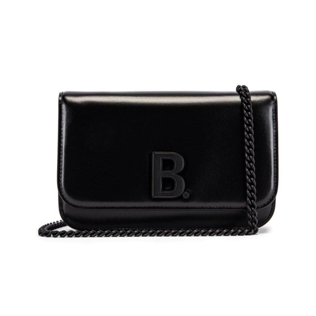 Balenciaga BB Grained Calfskin Black Wallet On Chain Cross Body 601392 –  Queen Bee of Beverly Hills