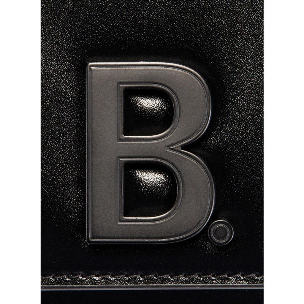 Balenciaga Black Shiny Calfskin Leather Chain Wallet Shoulder Bag 593615 at_Queen_Bee_of_Beverly_Hills