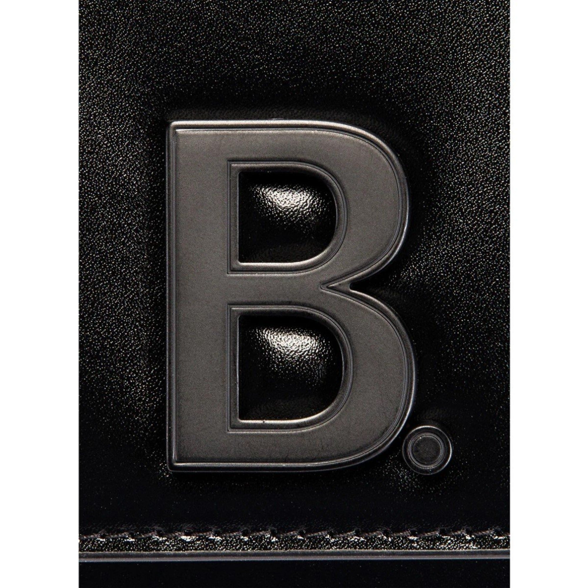 Balenciaga Black Shiny Calfskin Leather Chain Wallet Shoulder Bag available at Queen Bee of Beverly Hills