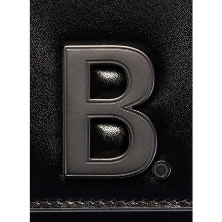 Balenciaga Black Shiny Calfskin Leather Chain Wallet Shoulder Bag available at Queen Bee of Beverly Hills