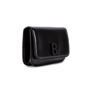 Balenciaga Black Shiny Calfskin Leather Chain Wallet Shoulder Bag available at Queen Bee of Beverly Hills