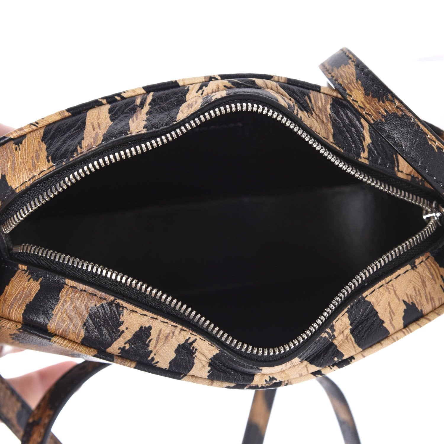 Balenciaga Calfskin Logo Printed Leopard XS Everyday Camera Bag available at Queen Bee of Beverly Hills