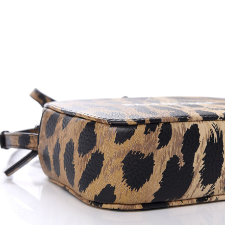 Balenciaga Calfskin Logo Printed Leopard XS Everyday Camera Bag available at Queen Bee of Beverly Hills