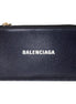 Balenciaga Cash Navy Leather Large Coin Card Holder Wallet available at Queen Bee of Beverly Hills