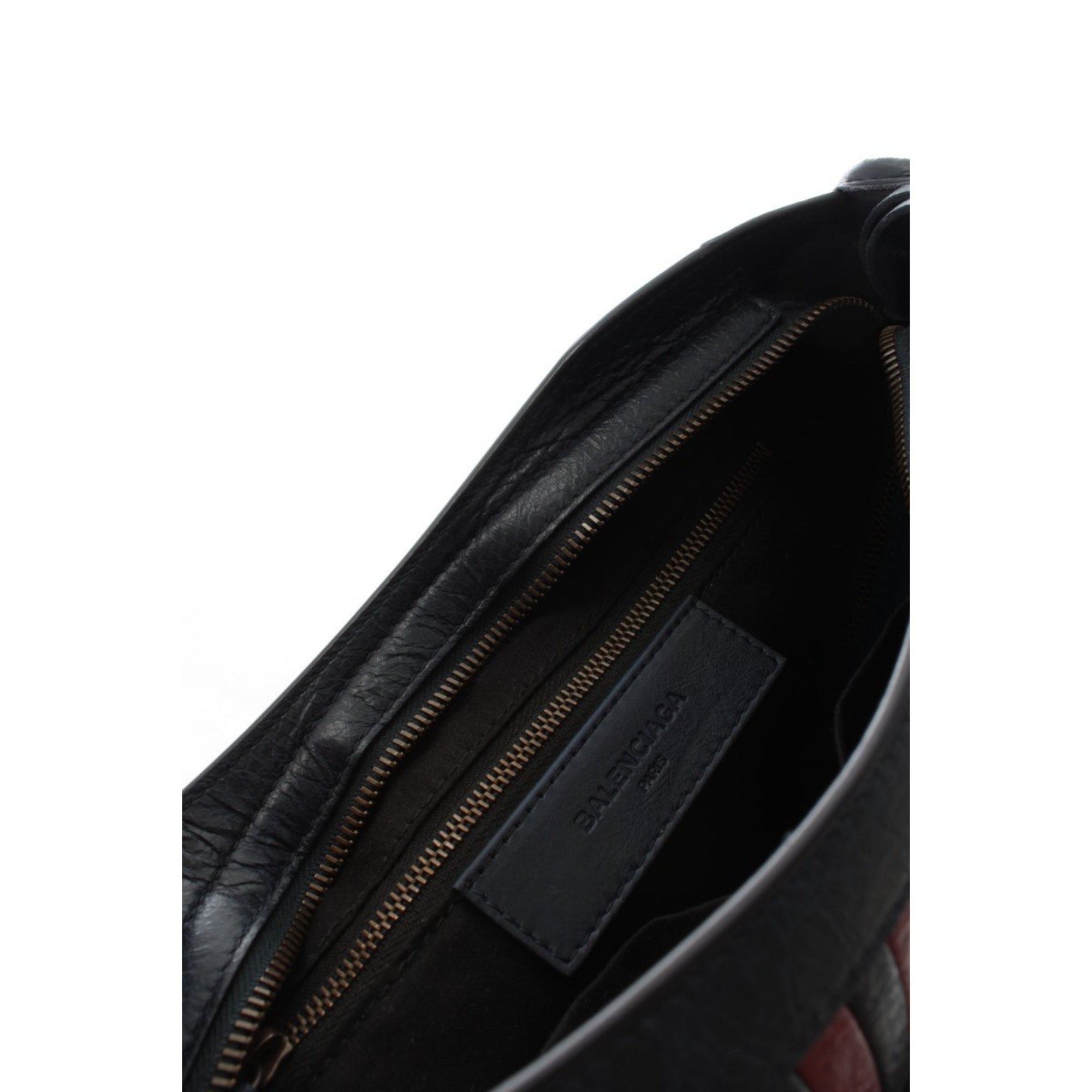 Balenciaga Classic City Marine Bordeaux Stripe Small Satchel Bag available at Queen Bee of Beverly Hills