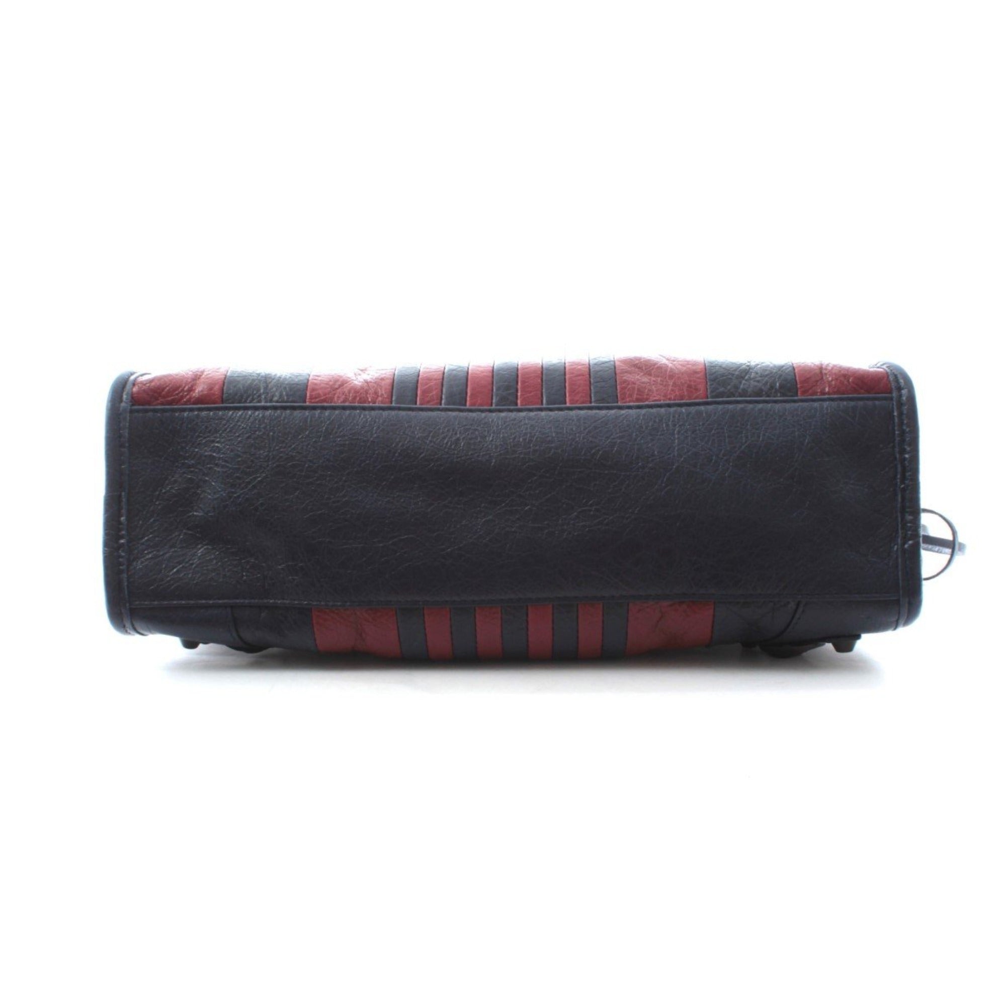 Balenciaga Classic City Marine Bordeaux Stripe Small Satchel Bag available at Queen Bee of Beverly Hills