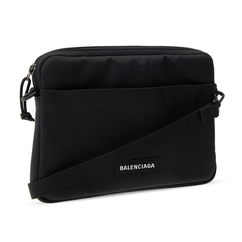 Balenciaga Men's Explorer Logo-Print Leather Messenger Bag