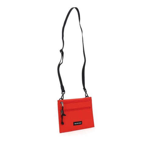 Balenciaga Explorer Pouch Bright Red Nylon Logo 618379 at_Queen_Bee_of_Beverly_Hills