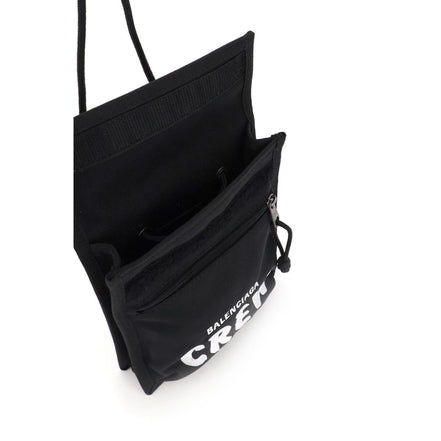 Balenciaga Explorer Pouch Crew Embroidery available at Queen Bee of Beverly Hills