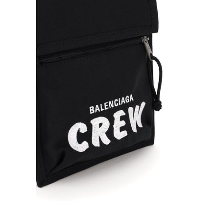 Balenciaga Explorer Pouch Crew Embroidery available at Queen Bee of Beverly Hills