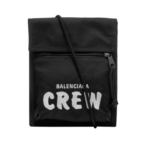 Balenciaga Explorer Pouch Crew Embroidery available at Queen Bee of Beverly Hills