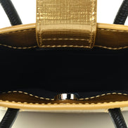Balenciaga Gold Calfskin Leather Shopper Cross Body Bag available at Queen Bee of Beverly Hills