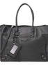 Balenciaga Papier Grey Leather Satchel Handbag 432596 available at Queen Bee of Beverly Hills