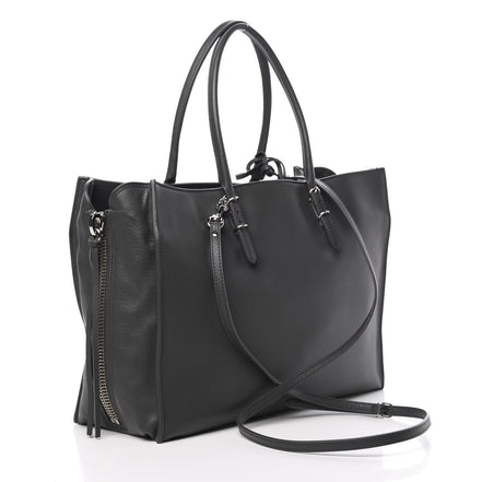 Balenciaga Papier Grey Leather Satchel Handbag 432596 available at Queen Bee of Beverly Hills