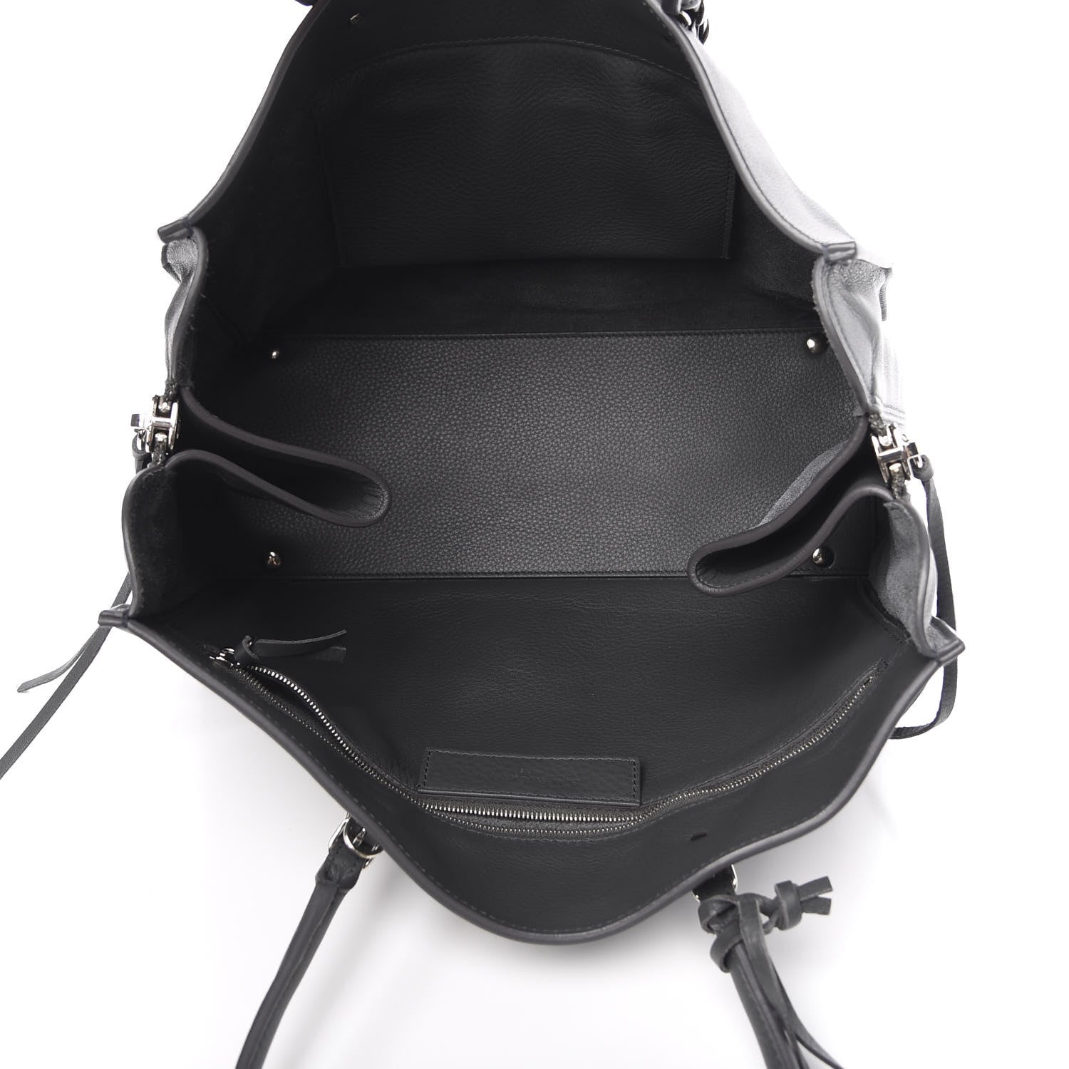 Balenciaga Papier Grey Leather Satchel Handbag 432596 available at Queen Bee of Beverly Hills