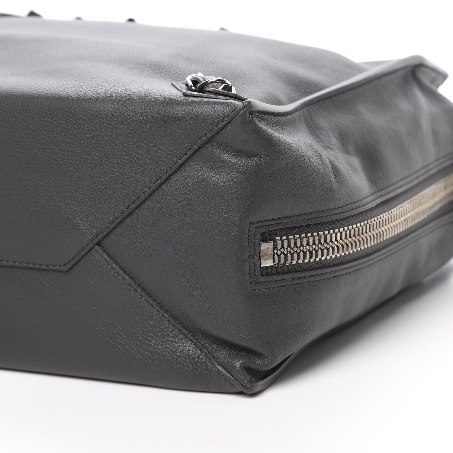 Balenciaga Papier Grey Leather Satchel Handbag 432596 available at Queen Bee of Beverly Hills