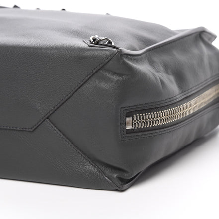 Balenciaga Papier Grey Leather Satchel Handbag 432596 available at Queen Bee of Beverly Hills