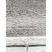 Balenciaga Papier Metallic Silver Arena Leather Envelope Wallet available at Queen Bee of Beverly Hills