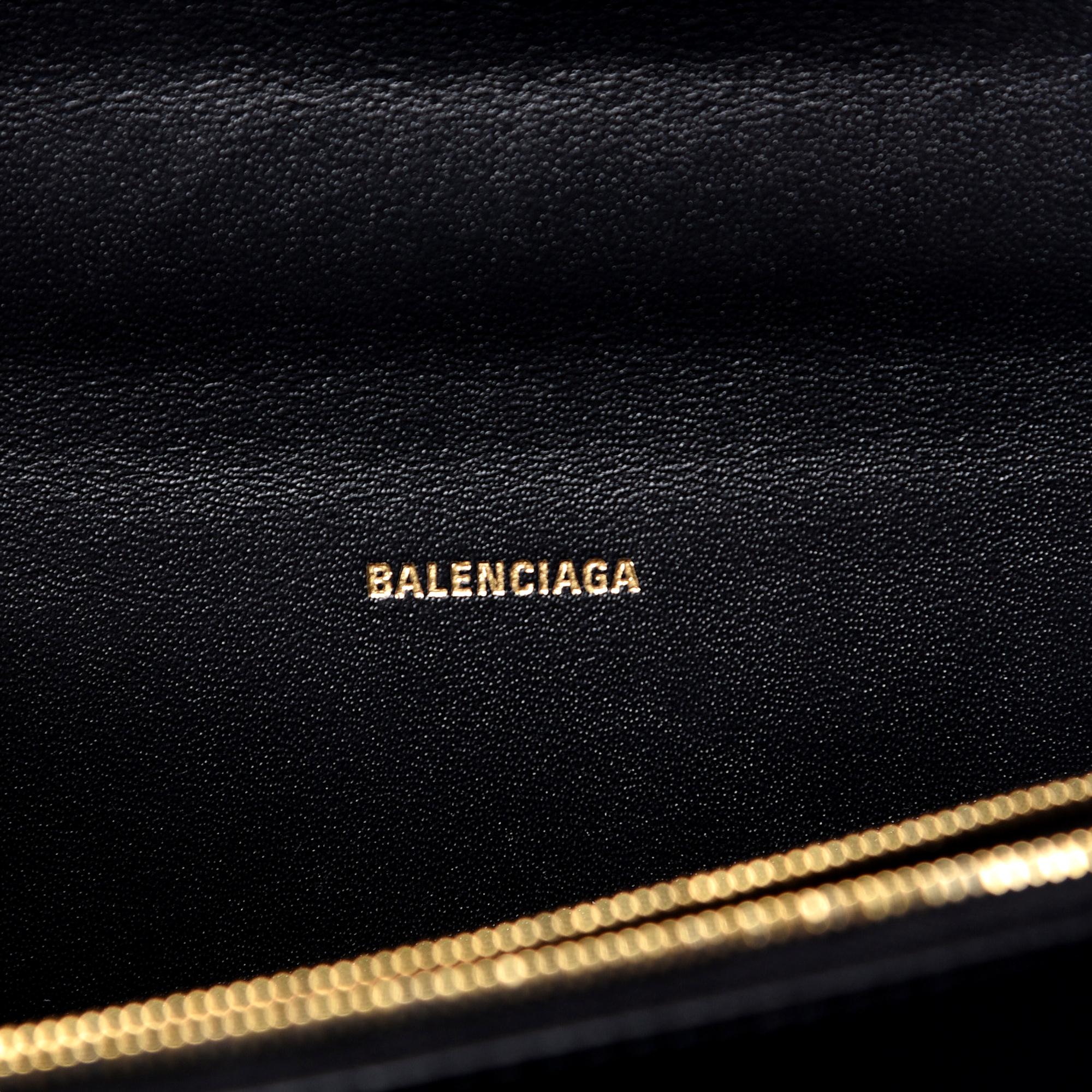 Balenciaga S Sharp Smooth Calfskin Leather Box Shoulder Bag 580641 at_Queen_Bee_of_Beverly_Hills