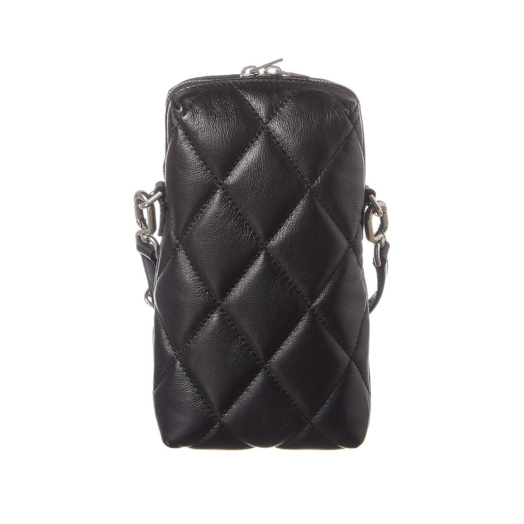 Balenciaga Touch Black Nappa Calfskin Leather Quilted Puffy Shoulder Bag 593375 at_Queen_Bee_of_Beverly_Hills