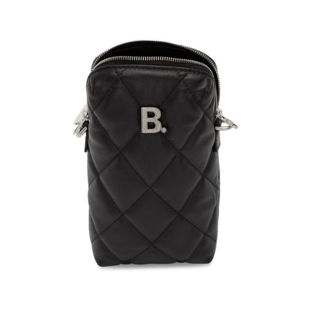 Balenciaga Touch Black Nappa Calfskin Leather Quilted Puffy Shoulder Bag 593375 at_Queen_Bee_of_Beverly_Hills