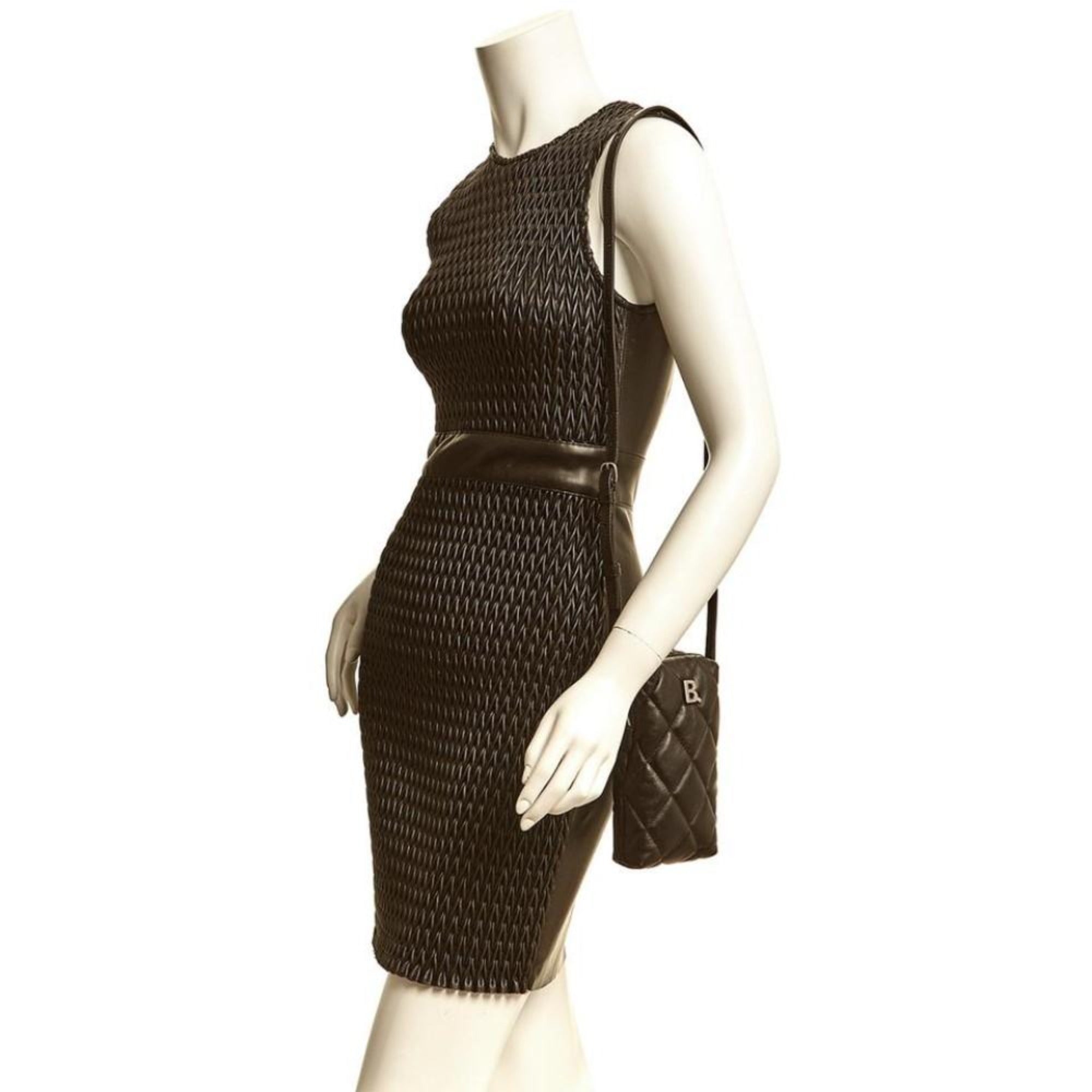 Balenciaga Touch Black Nappa Leather Quilted Puffy Bag available at Queen Bee of Beverly Hills