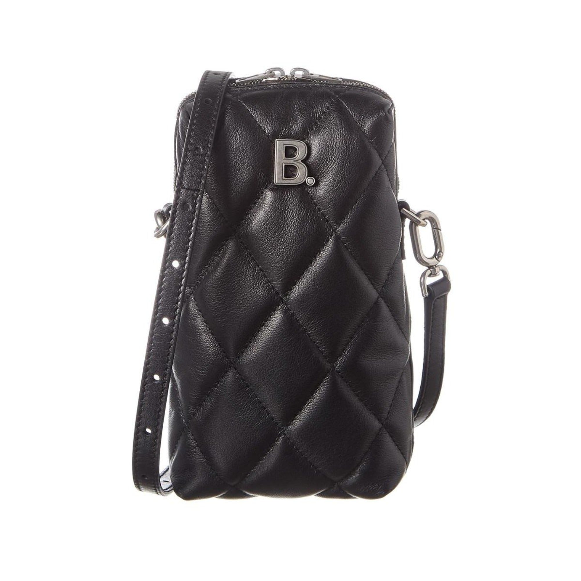 Balenciaga Touch Black Nappa Leather Quilted Puffy Bag available at Queen Bee of Beverly Hills