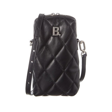 Balenciaga Touch Black Nappa Leather Quilted Puffy Bag available at Queen Bee of Beverly Hills