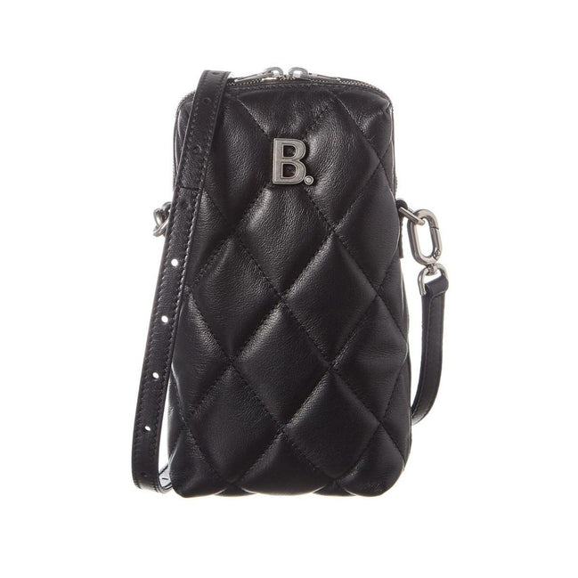 Balenciaga Touch Black Nappa Leather Quilted Puffy Bag available at Queen Bee of Beverly Hills