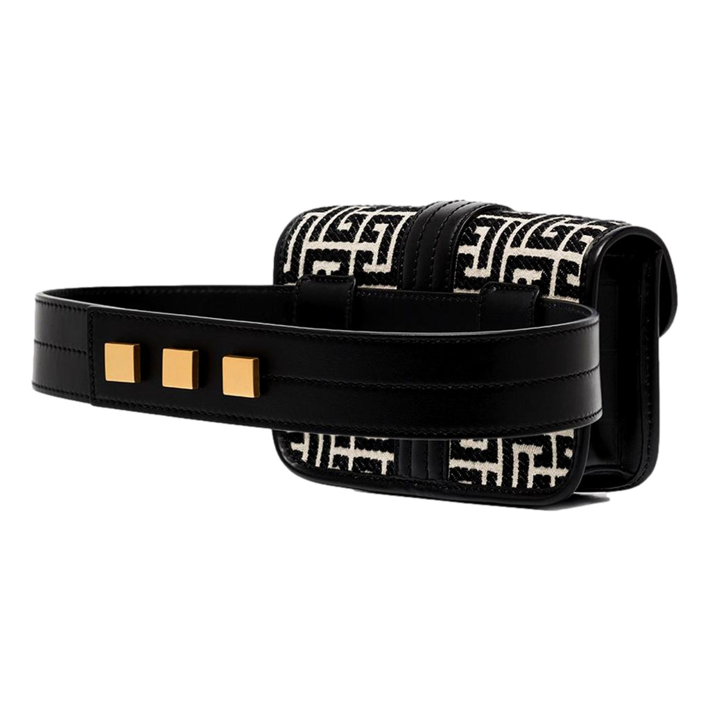 Valentino Garavani Vlogo monogram-jacquard Belt - Black