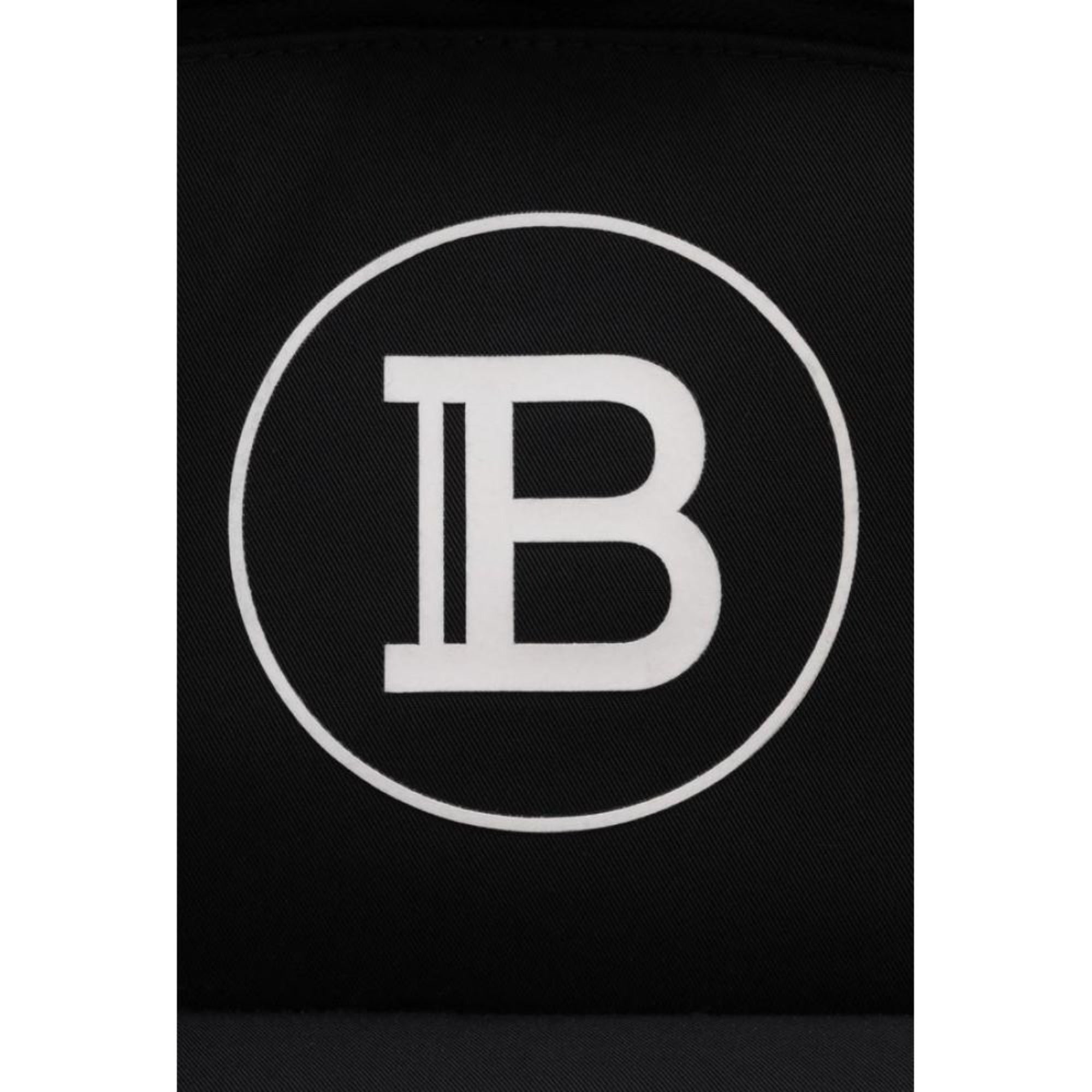 Balmain B-Back Black Nylon White Logo Backpack available at Queen Bee of Beverly Hills
